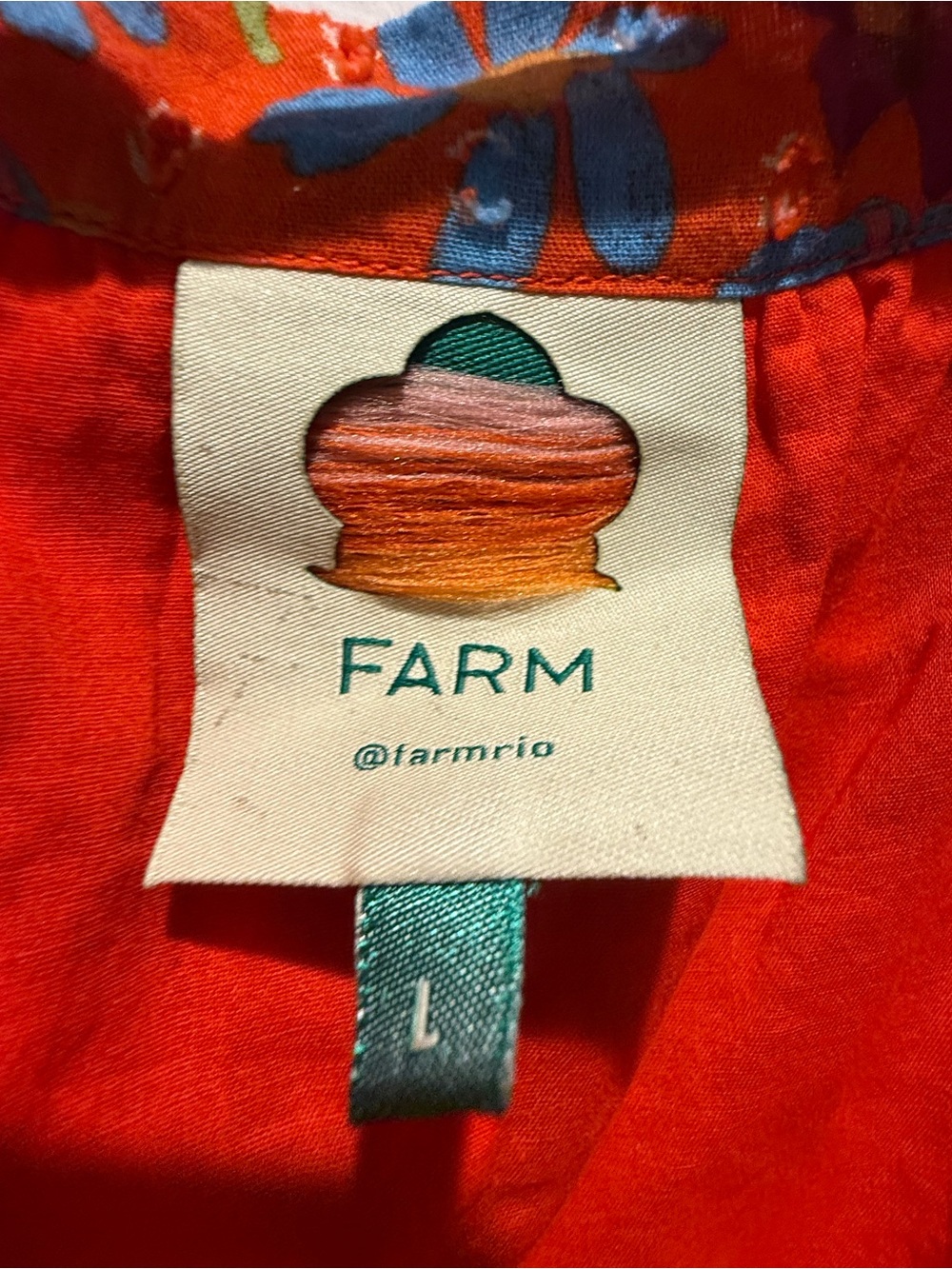 FARM Rio Red Spring Bananas Maxi Dress - 100% Cotton - Picture 7 of 10